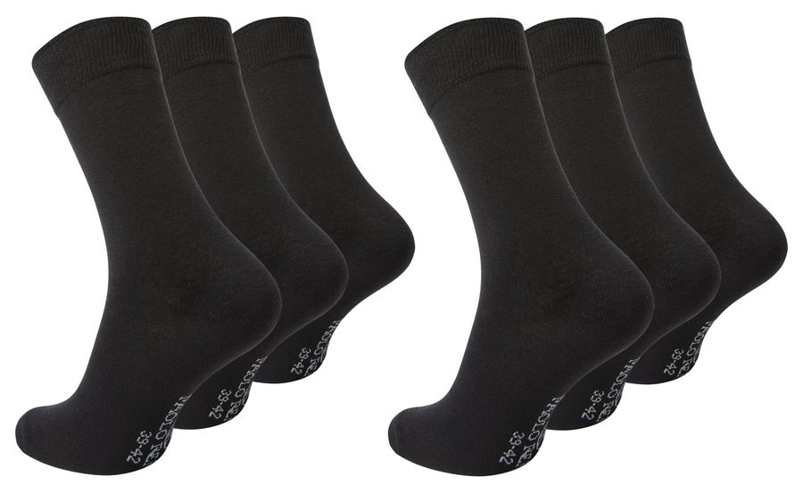 Paolo Renzo® Business Socken 3/6/12/18 oder 36 Paar - Größen 39/42 und 43/46 - Schwarz / 39-42 / 6 von Paolo Renzo