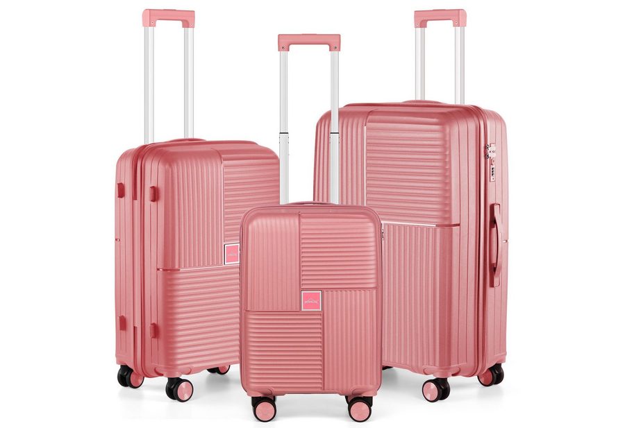 HOMELUX Kofferset Trolleyset Reisekoffer 3er ABS Hartschalen-Koffer, 4 Rollen, (set, 3), Rollkoffer Trolley Hartschalen koffer Set - M-L-XL