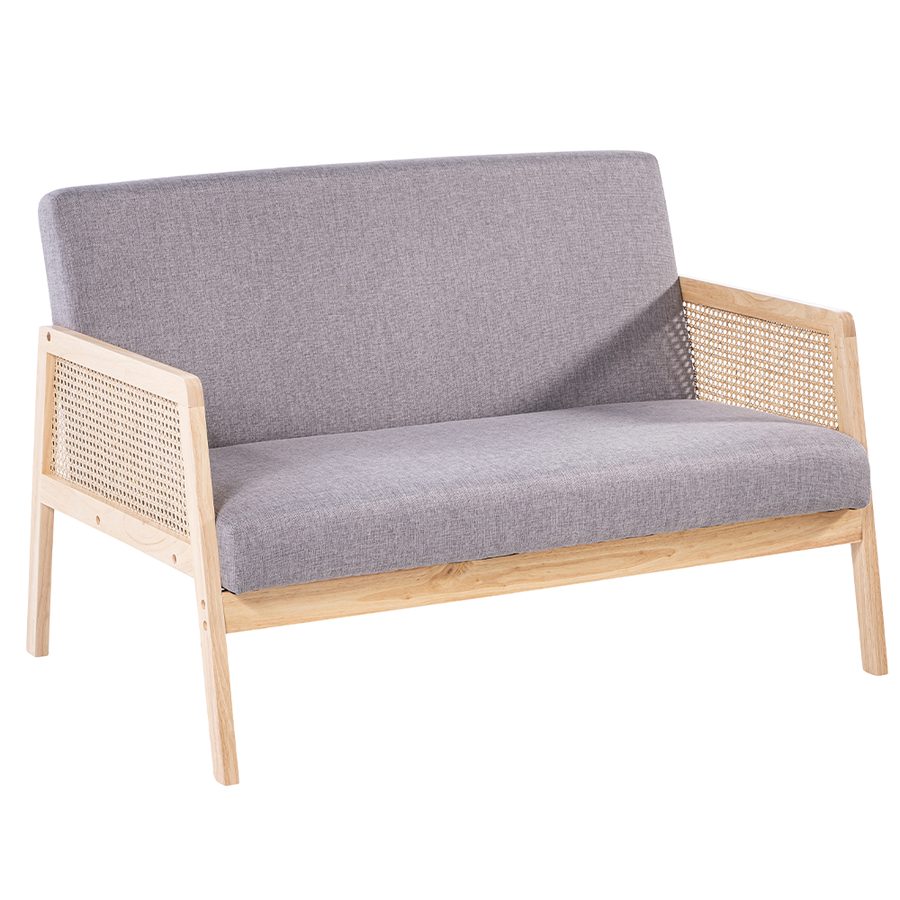 Better Home 2-Sitzer Sofa mit Armlehne, ca. 115 x 76,5 x 76,5 cm - Grau