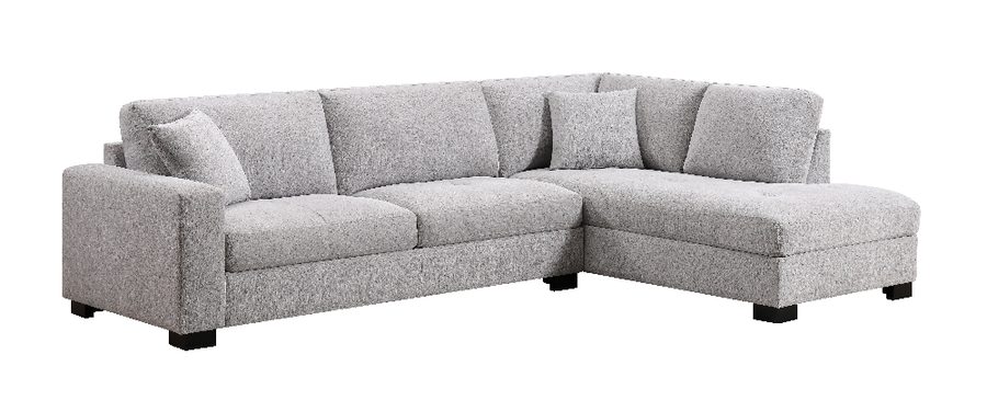 Happy Home Ecksofa, ca. 308 x 207 x 91 cm - Hellgrau von Happy Home