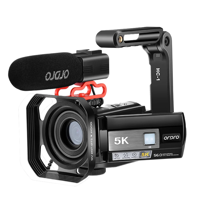 Ordro AE20 Camcorder, Bildstabilisierung, Nachtsicht, WLAN von Ordro