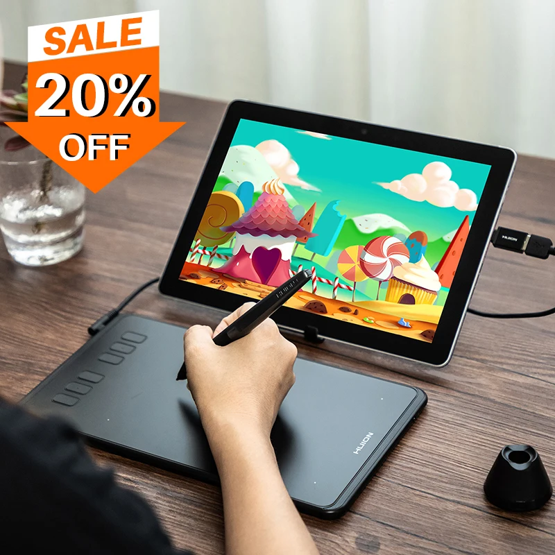 Huion Stifttablett mit batterielosem Stift, 8192 Druckstufen von Huion