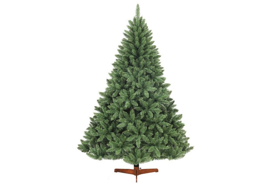 Salcar Künstlicher Weihnachtsbaum PVC Künstlicher Weihnachtsbaum mit Weihnachtsbaumständer Tannenbaum, Nordmanntanne, 180 cm hoch, 126 cm Durchmesser und 730 Spitzen von Salcar
