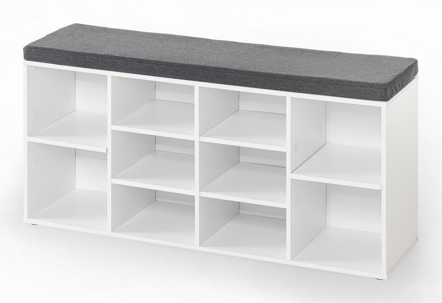Better Home Universal-/ Schuhschrank mit Sitzkissen - Weiß