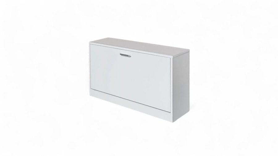 Hardin 1fachgut Lumos Schuhschrank mit 2 Klappen, ca. 80 x 47 x 24 cm – Weiß