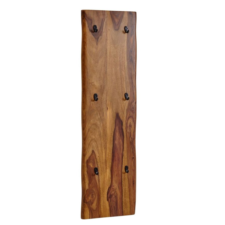 Skyport WOHNLING Wandgarderobe Holz Metall 140 cm Garderobe Flur Hakenleiste Massivholz