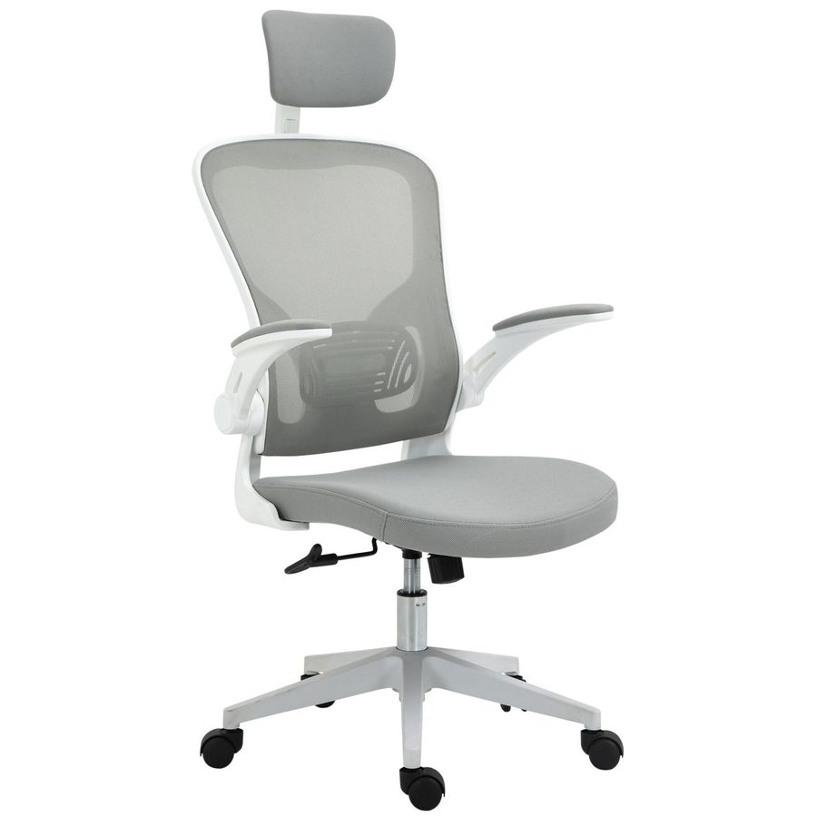 Vinsetto Bürostuhl ergonomischer Shreibtischstuhl Grau 65 x 64 x 114-122 cm von Vinsetto
