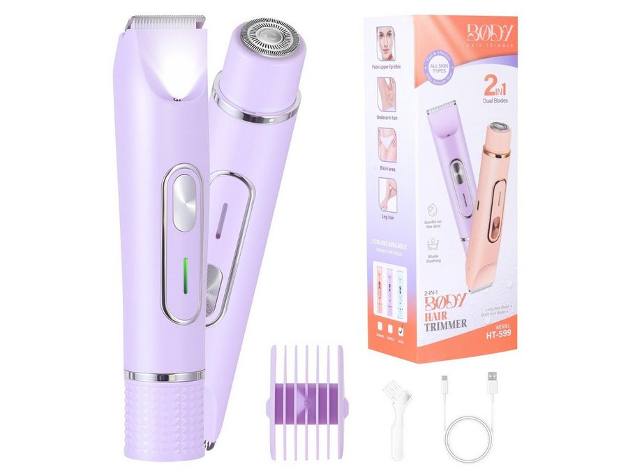 HATTEKER Epilierer HT-599, Aufsätze: 1 St., Damenrasierer, Bikini-Trimmer, 2-in-1 von HATTEKER