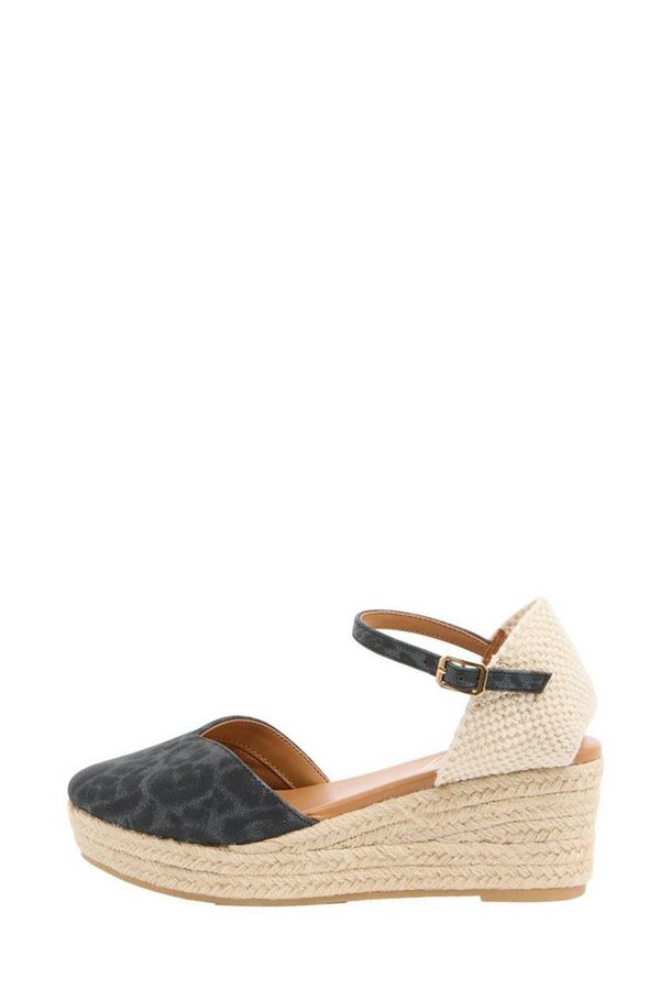LIPSY Lipsy zweiteilige Espadrilles, Kunstveloursleder Keilsandalette von Lipsy