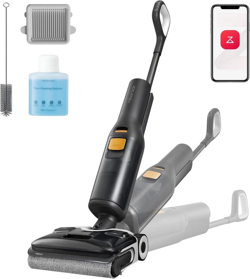 Roborock Nass-Trocken-Sauger F25 XT Nass-Trocken-Staubsauger, 180° Lie Flat, 20.000 Pa Hartbodenreiniger mit Zero Tangle, 90°C Heißluft-Schnelltrocknen, elektrischer Mopp, 180° Lie Flat, WLAN von Roborock