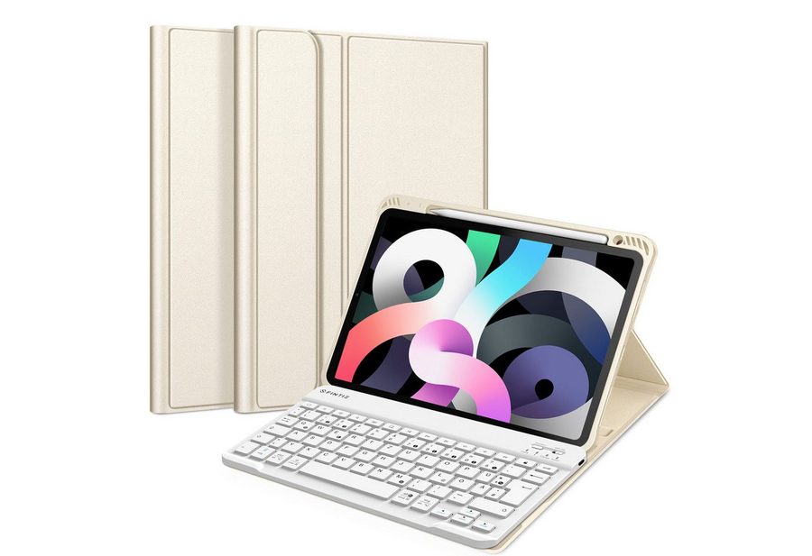 Fintie Tablet-Hülle für iPad Air 11'' M4/M3/M2(2026/2025/2024), iPad Air 5/4 Gen 2022/2020 10,9 Zoll, mit magnetisch abnehmbarer Tastatur, TPU Rückschale mit Stifthalter von Fintie