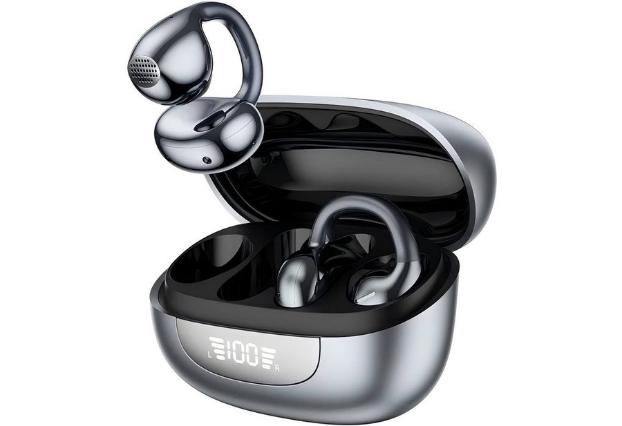 Fyrove 2026 Neue Open Ear Kopfhörer, In Ear Kopfhörer Bluetooth 6.0 Open-Ear-Kopfhörer (60H Spielzeit, IPX7 wasserdichte Bluetooth Open-Ear Sport Kopfhörer, Kopfhörer Kabellos Bluetooth HiFi Stereo mit Ohrhaken, ENC Noise Cancelling, HD-Mikrofon, kraftvollem Bass und komfortabler Passform für Sport, Büro und Alltag)