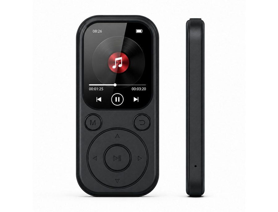 Lisabonde MP3-Player 64GB Bluetooth 5.4, 128GB erweiterbar, Recorder & Radio MP3-Player (64 GB, Bluetooth, HiFi Sound, verlustfreie Musik, E-Book-Reader, UKW-Radio)