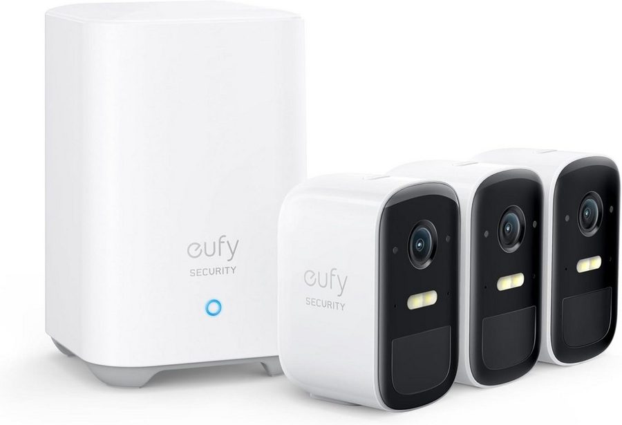 Anker eufy Überwachungskamera eufyCam 2C, 180Tage Akku, HD 1080p, IP67 wetterfest (3-tlg)