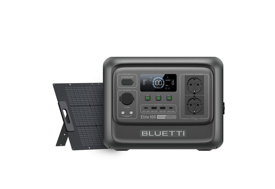 BLUETTI Stromerzeuger Elite 100 V2 1800W/ 1024Wh Tragbare PowerStation (2025 Neu), 1,8 in kW, (LFP Batterie Backup mit 2 1800W AC Ausgängen (3600W Surge), 35% Kompakter, Solar Generator für Camping, Stromausfälle und Off-grid von BLUETTI