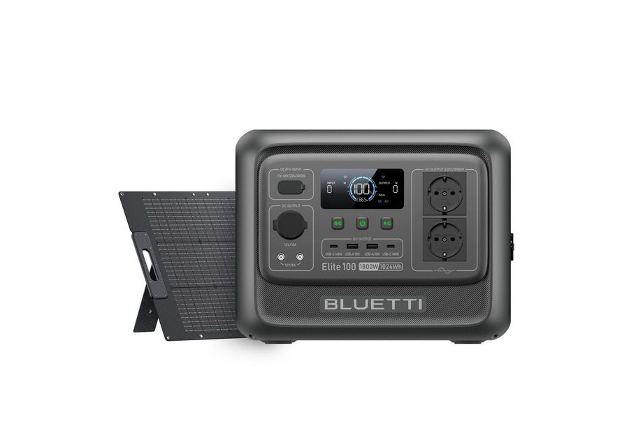 BLUETTI Stromerzeuger Elite 100 V2 1800W/ 1024Wh Tragbare PowerStation (2025 Neu), 1,8 in kW, (LFP Batterie Backup mit 2 1800W AC Ausgängen (3600W Surge), 35% Kompakter, Solar Generator für Camping, Stromausfälle und Off-grid von BLUETTI