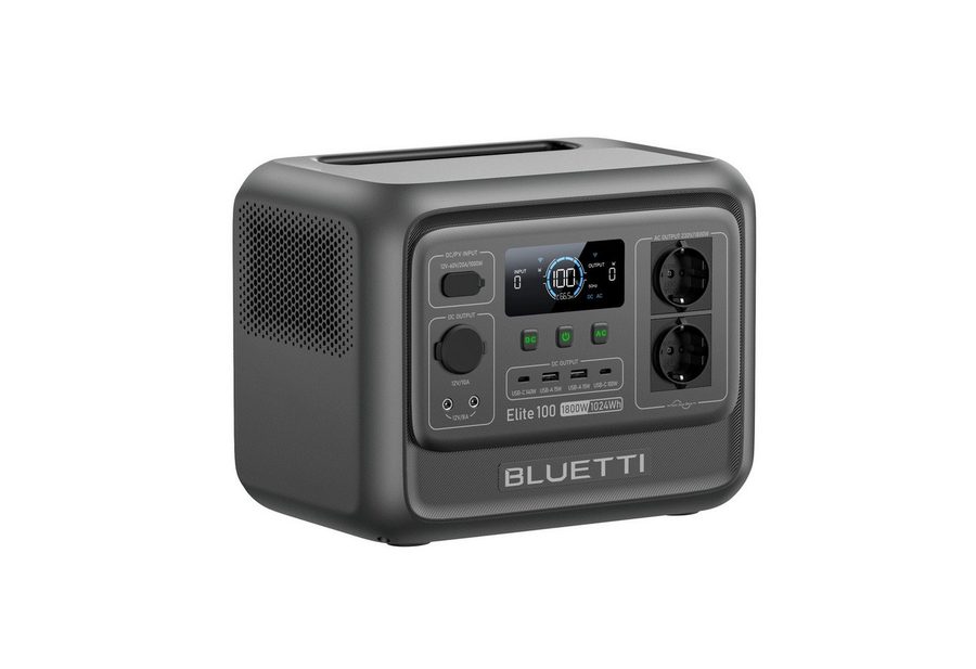 BLUETTI Stromerzeuger Elite 100 V2 1800W/ 1024Wh Tragbare PowerStation (2025 Neu), 1,8 in kW, (LFP Batterie Backup mit 2 1800W AC Ausgängen (3600W Surge), 35% Kompakter, Solar Generator für Camping, Stromausfälle und Off-grid von BLUETTI