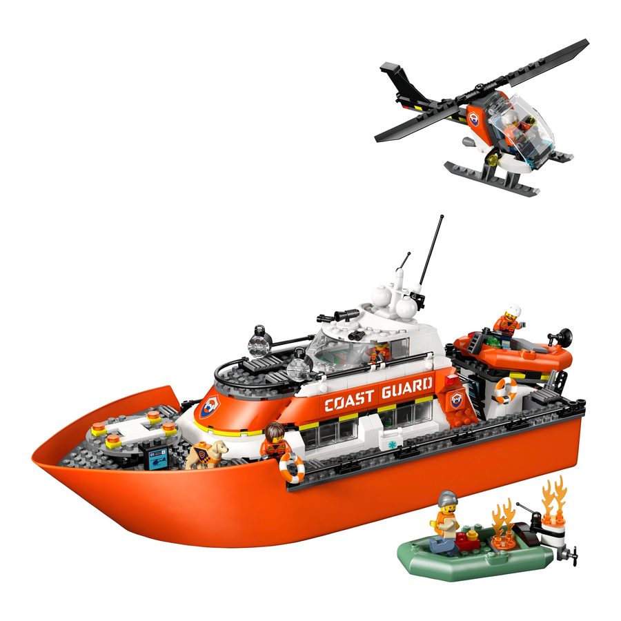 Lego® City 60504 Rettungsboot der Küstenwache mit Hubschrauber von Lego