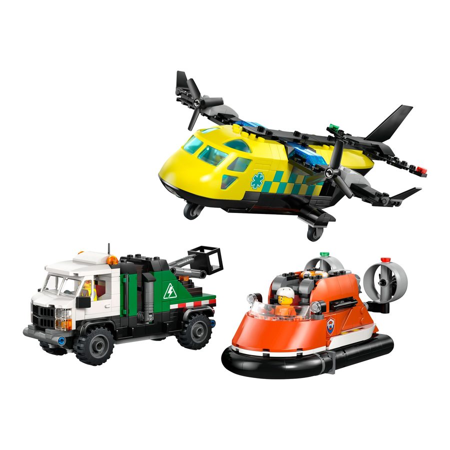 Lego® City 60505 Kombinationsset mit Flugzeug, Wartungsfahrzeug und Luftkissenboot von Lego