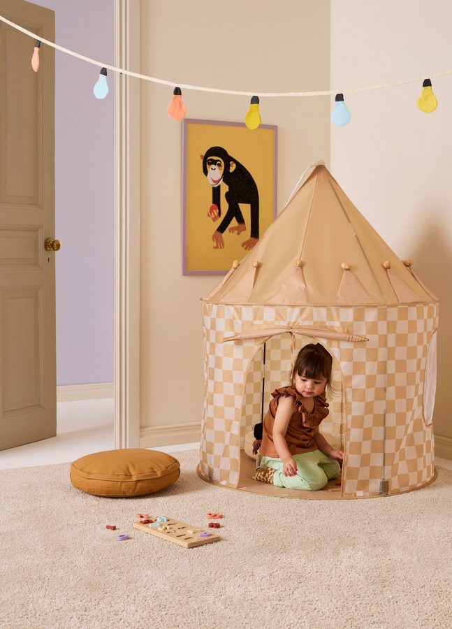 Kids Concept Spielzelt Karo gelb von Kids Concept