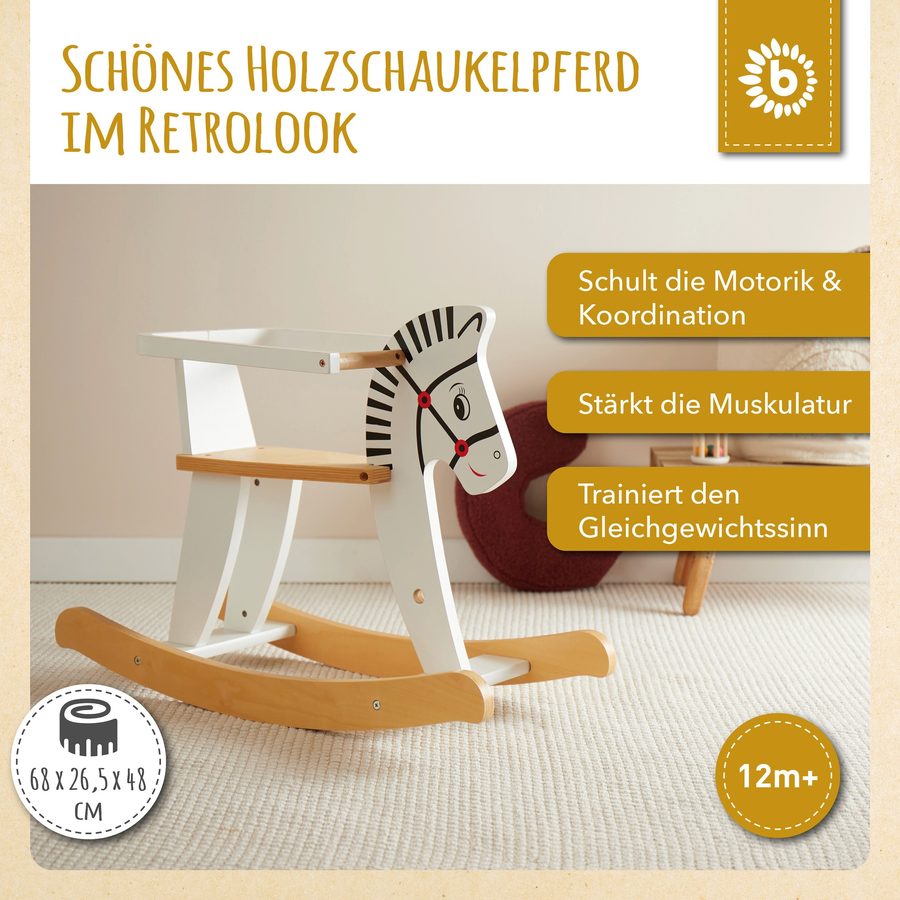 Bieco Schaukeltier aus Holz Zebra von Bieco