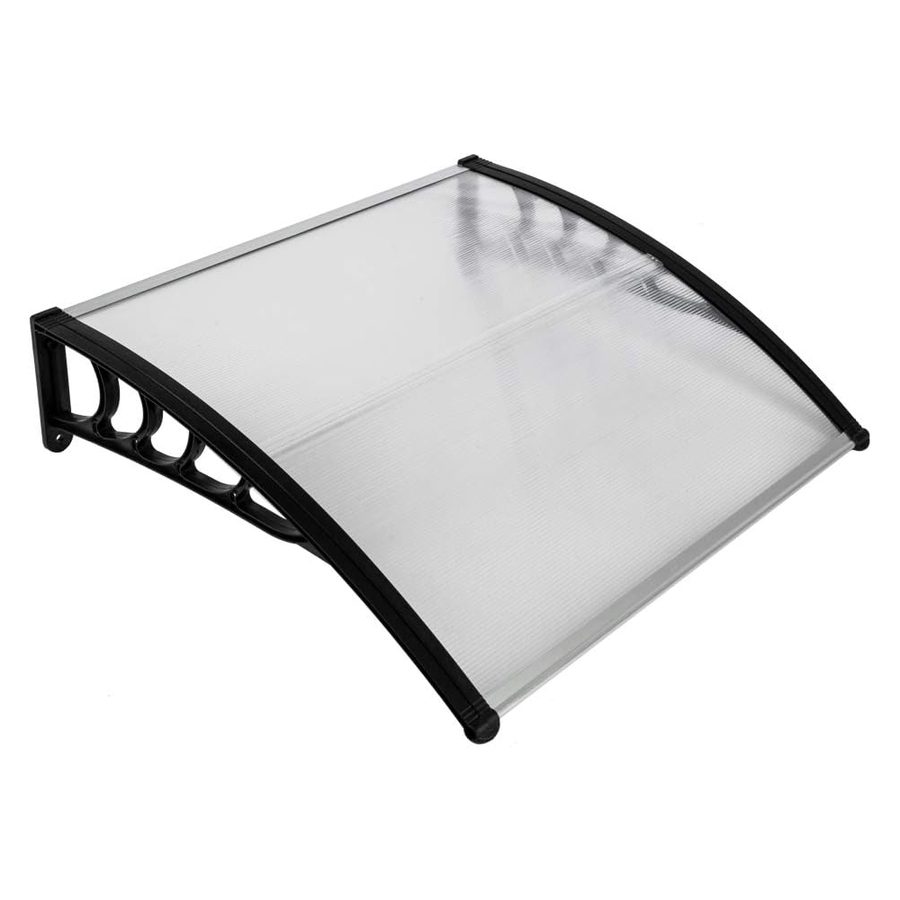 GreenYard Kunststoff-Vordach, ca. 120 x 80 x 23,5 cm - Transparent