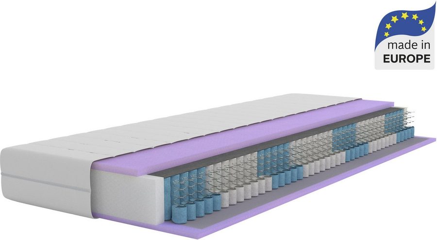 Taschenfederkernmatratze NEUHEIT: Sonet 20, 7 Zonen Matratze 90x200 cm, 140x200 cm & mehr, OTTO home, 20 cm hoch, Wendematratze H2/H3/H4, ergonomisch, 1000 Federn (bei 100x200 cm) von OTTO home