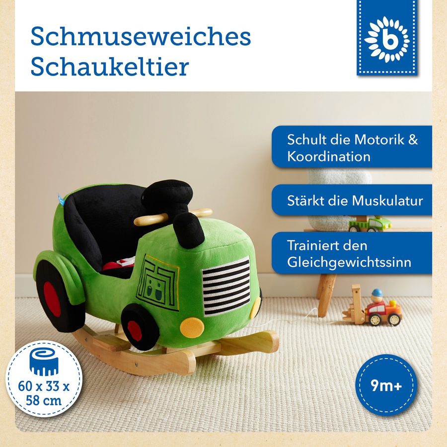 Bieco Plüsch Schaukeltier Traktor von Bieco