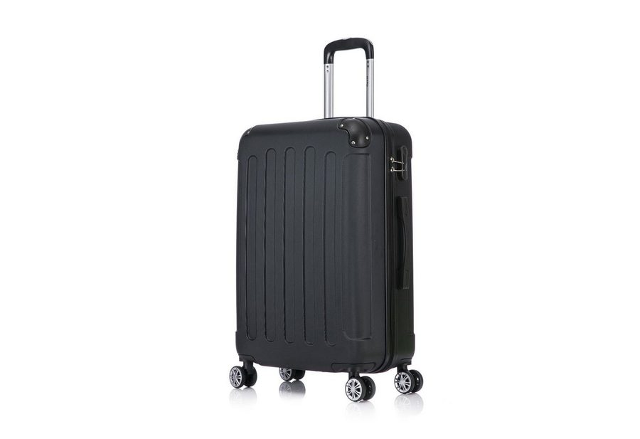 Flexot Hartschalen-Trolley F-2045 Kofferset, 360° Rollen, robuster Reisekoffer, Bordcase, 4 Rollen, Robuster und moderner Koffer mit vier 360° Rollen und Zahlenschloss von Flexot