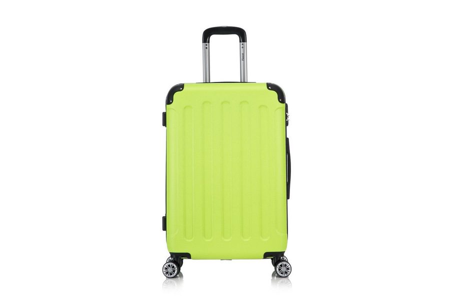 Flexot Hartschalen-Trolley F-2045 Kofferset, 360° Rollen, robuster Reisekoffer, Bordcase, 4 Rollen, Robuster und moderner Koffer mit vier 360° Rollen und Zahlenschloss