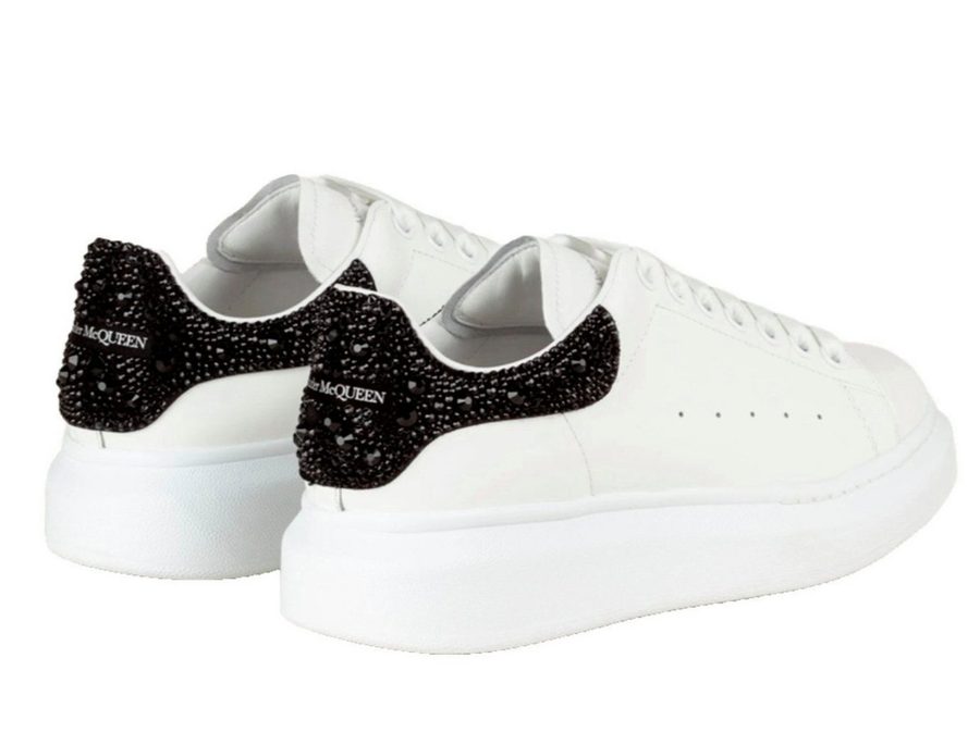 ALEXANDER MCQUEEN Kinder Crystal Embellished Oversized Schuhe Kids Sneaker Swarovski® Crystal Heel-Tab