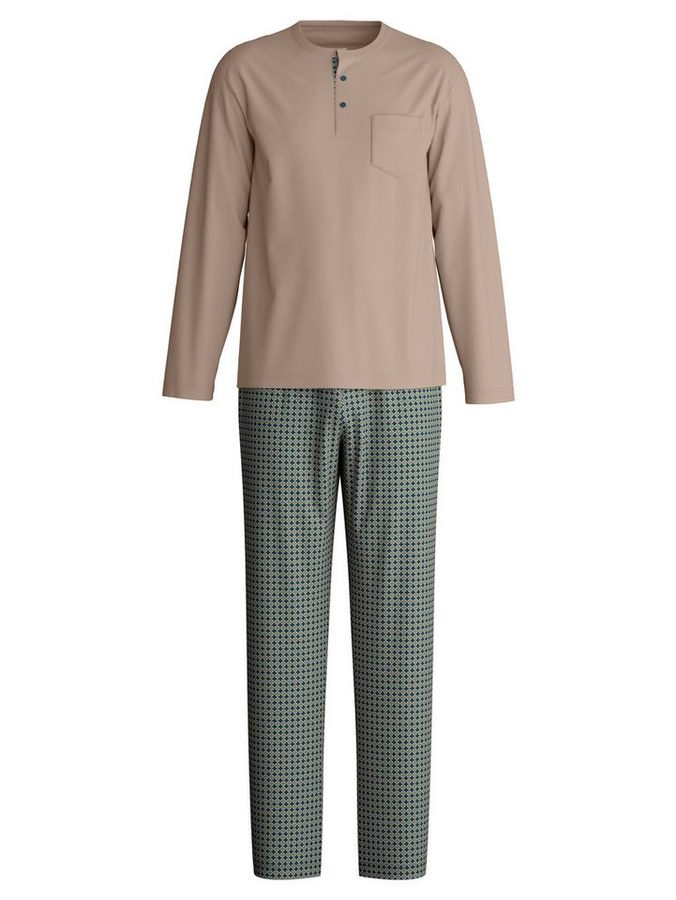 CALIDA Pyjama Relax Choice Herren (2 tlg) weich, komfortabel mit Brusttasche