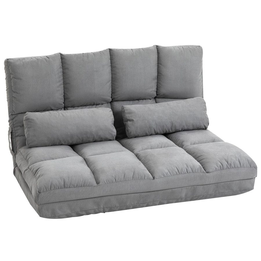 Better Home 2 in 1 faltbares Bodensofa Bett mit Rückenlehne - Hellgrau