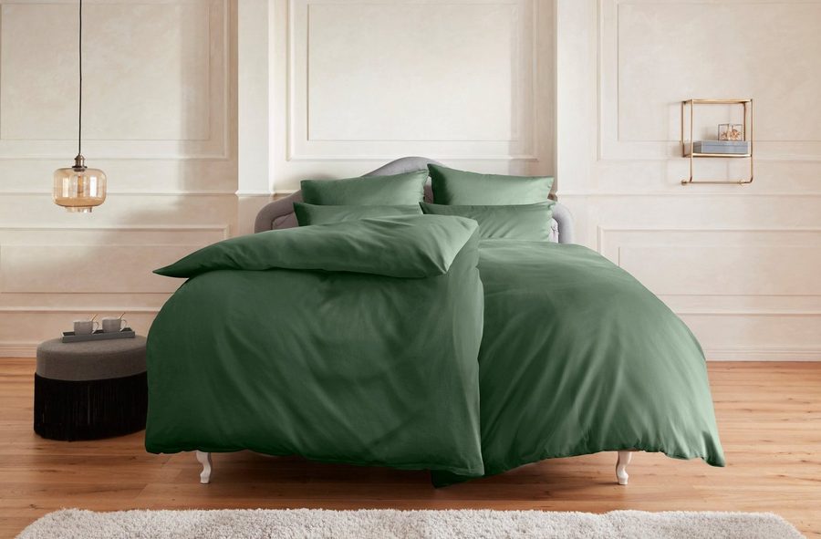 OTTO home Bettwäsche Mila in verschiedenen Premium Qualitäten, Satin (TC 500), 2 teilig, zeitlos elegante Uni Bettwäsche ab Gr. 135x200 cm von OTTO home