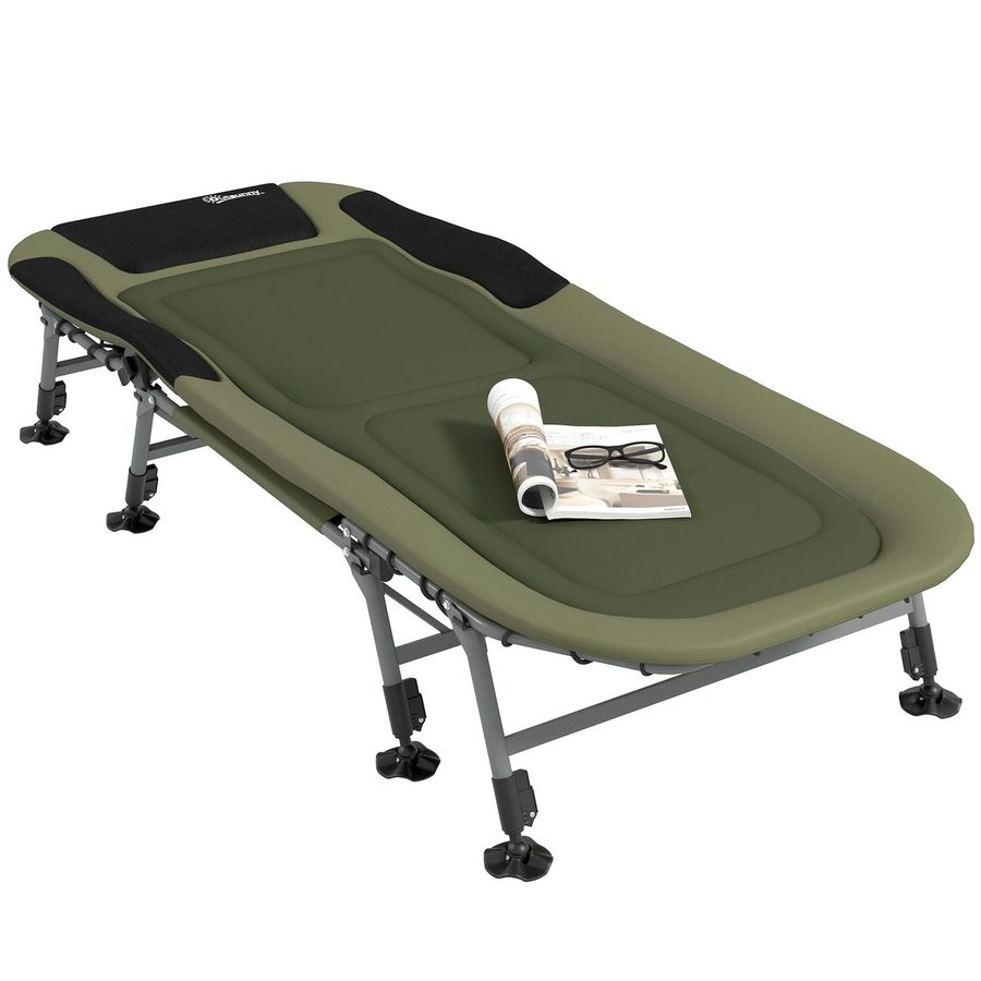 Outsunny Campingbett Feldbett klappbar Reisebett bis 180kg belastbar Oxford Grün