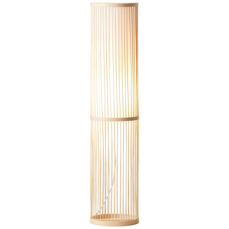 Brilliant Nori Stehlampe, 90,5 cm Höhe, Ø 20 cm, E27, max. 40 W, Bambus/Stoff von Brilliant