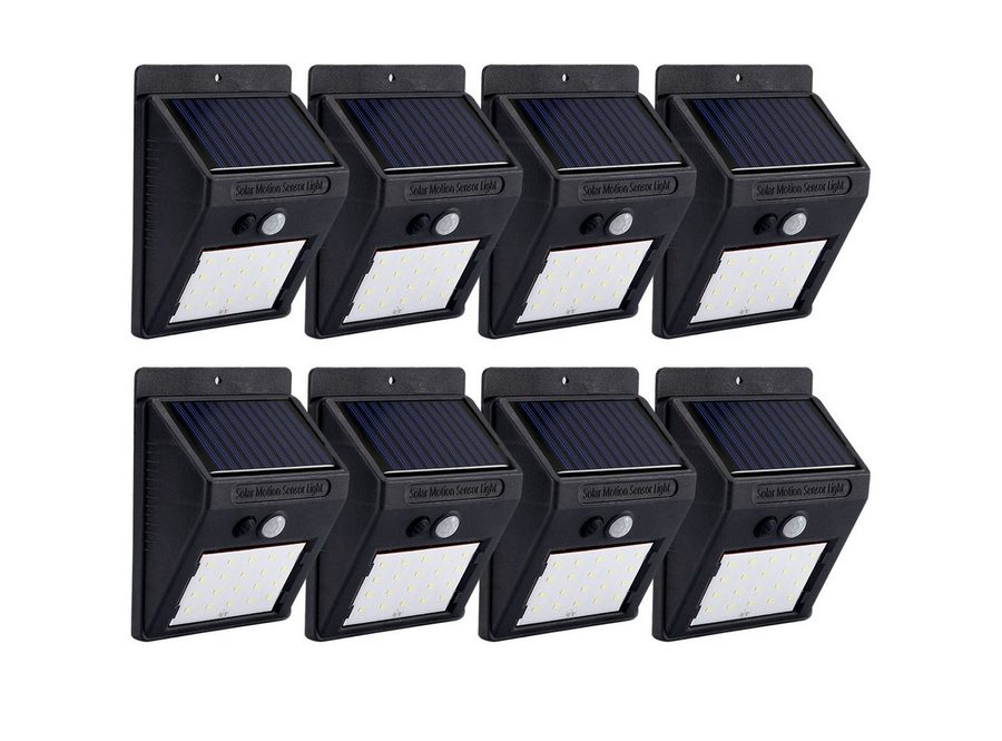 Casativo LED Wandleuchte Solar Leuchte: Bewegungsmelder, 20 SMDs, IP44, hell & sparsam, Lichtstrom: 480 lm von Casativo