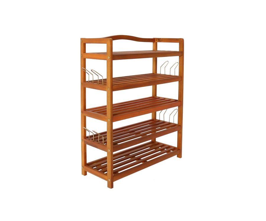 TRENDSTABIL Allzweckregal mit 5 Etagen aus Akazienholz, ca. 94 x 82 x 26 cm - Braun