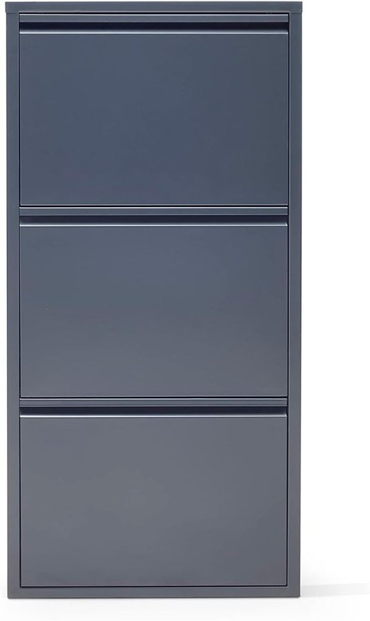 Arga Home Schuhkipper mit 3 klappen aus Metall, ca. 15 x 50 x 103,5 cm