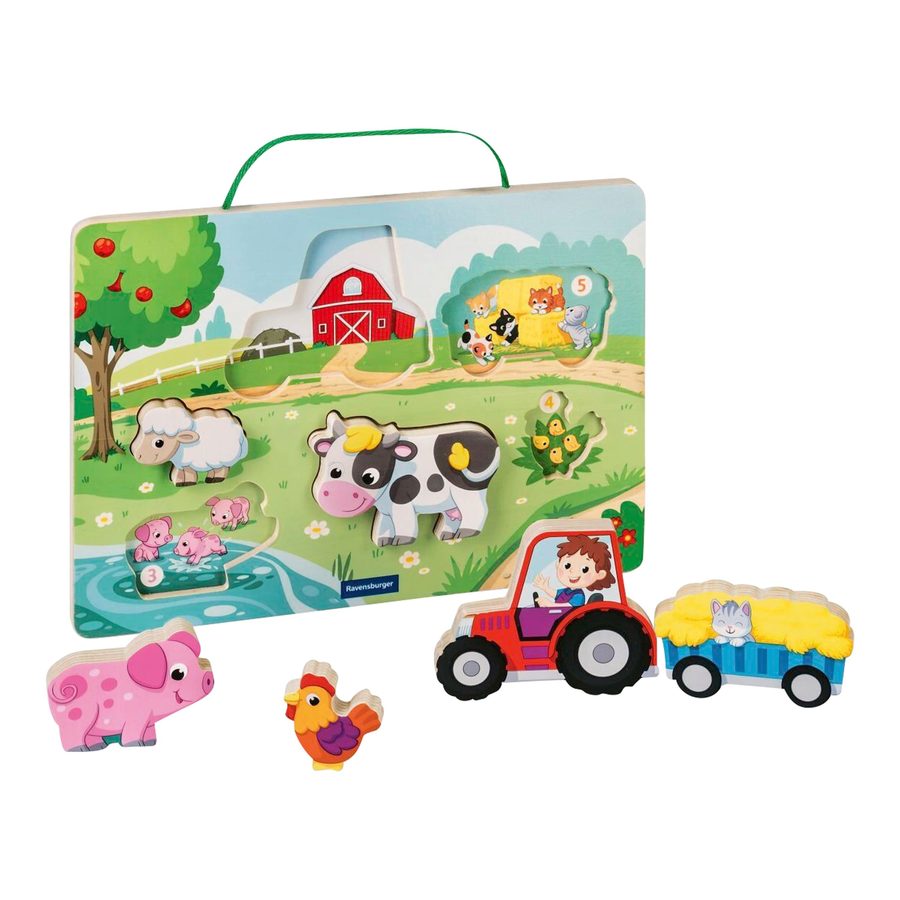 Ravensburger Play+ Magnetisches Holz-Zähl-Puzzle: Bauernhof von Ravensburger