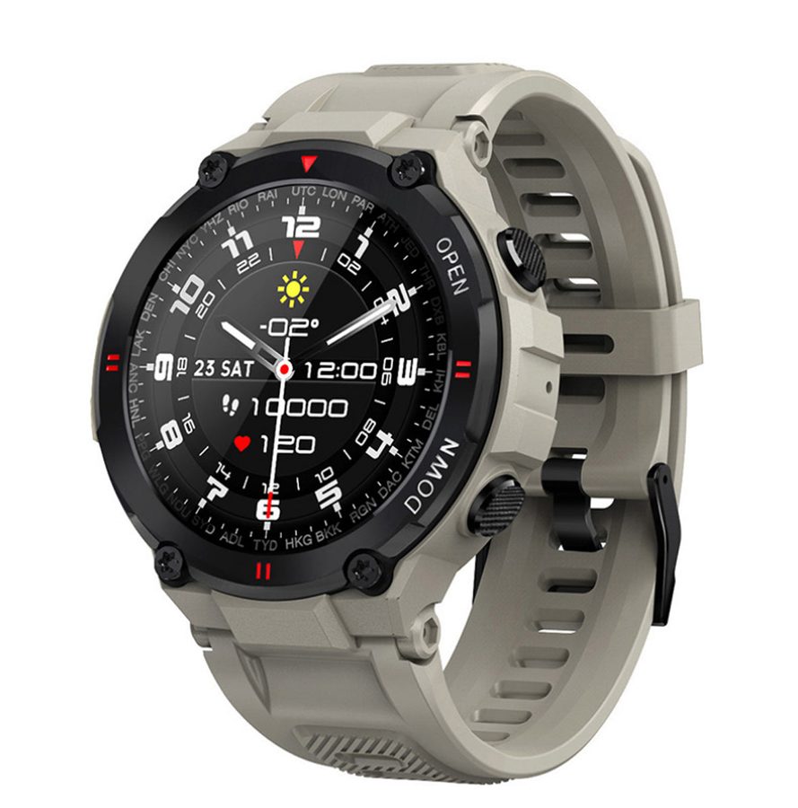 TPFNet Smart Watch / Fitness Tracker IP68 - Silikon Armband - Android & IOS - verschiedene Farben - Grau von TPFNet
