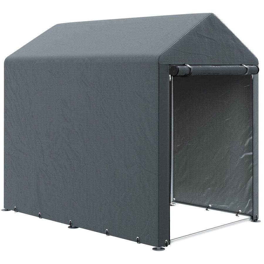 Outsunny Outsunny Garagenzelt, 1,2x1,79x1,65 m Lagerzelt mit UV-Schutz für Motorrad Grau von Outsunny