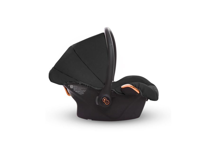 TPFLiving Babyschale Ultra Stoff mit oder ohne Isofix - Schwarz / Roségold / ohne Isofix von TPFLiving