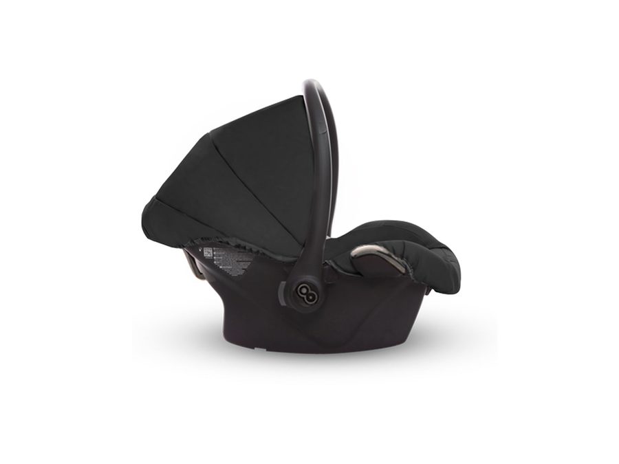 TPFLiving Babyschale Ultra Stoff mit oder ohne Isofix - Schwarz / Nickel / ohne Isofix von TPFLiving