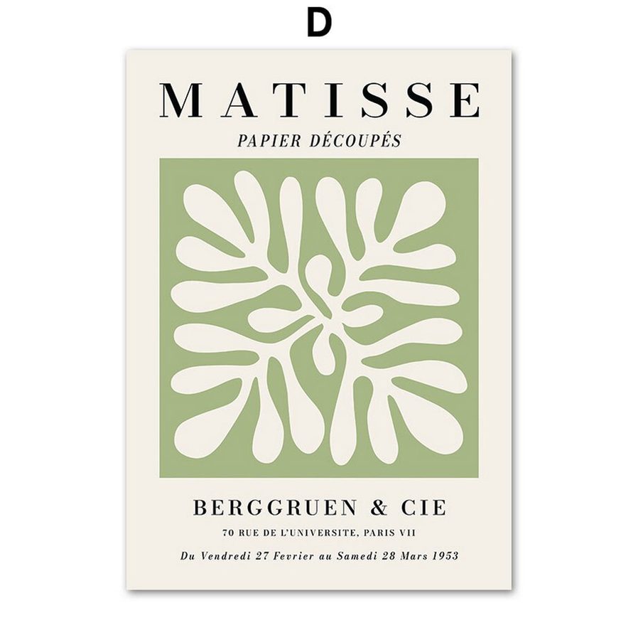 TPFLiving Poster Leinwand / Henri Matisse - Berggruen & Cie - / Verschiedene Größen - OHNE Rahmen - Modell D - 13x18cm von TPFLiving