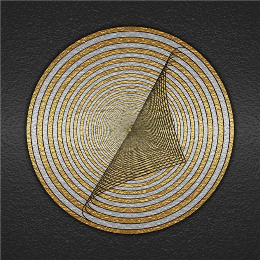 TPFLiving Kunstdruck auf Leinwand / Abstrakt Gold Schwarz / 6 Motive in 5 Größen - ohne Rahmen - Modell TPFL-LW-20-MD - 50x50cm von TPFLiving
