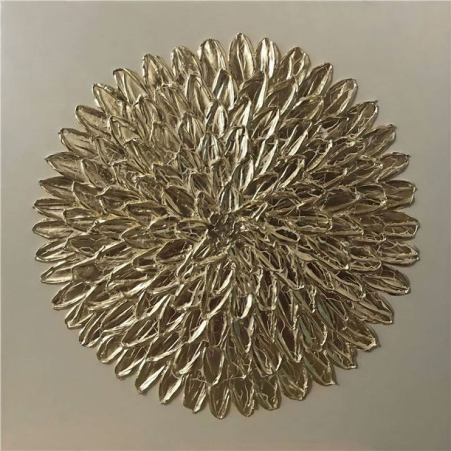 TPFLiving Kunstdruck auf Leinwand / Abstrakt Gold Schwarz / 20 Motive in 5 Größen - ohne Rahmen - Modell TPFL-LW-21-MC - 30x30cm von TPFLiving