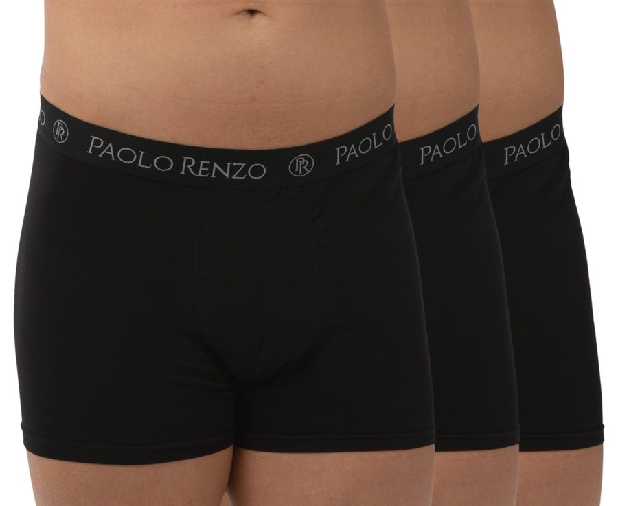 Paolo Renzo® Hipster Boxershorts 3/6 oder 12 Stück - Größen M, L, XL, XXL - Schwarz / M / 12 von Paolo Renzo