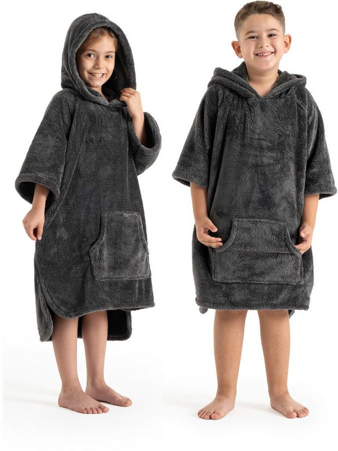 OTTO home Badeponcho Lillou, für Kinder, ideal für Urlaub oder im Schwimmbad, Midilänge, Microfaser, Kapuze, ohne, weich und kuschelig, Fleece, plüsch, Surfponcho von OTTO home