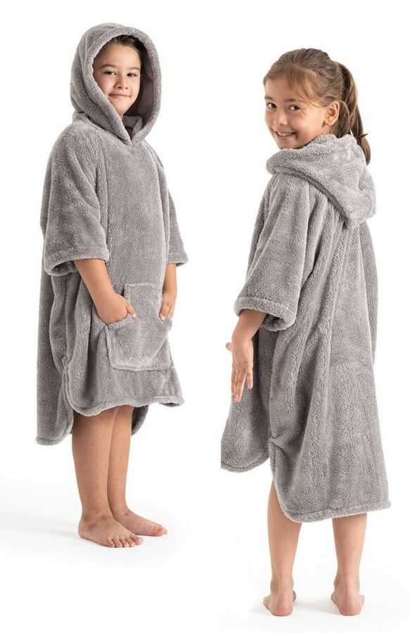 OTTO home Badeponcho Lillou, für Kinder, ideal für Urlaub oder im Schwimmbad, Midilänge, Microfaser, Kapuze, ohne, weich und kuschelig, Fleece, plüsch, Surfponcho von OTTO home